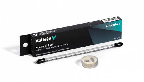 Vallejo: Airbrush - 0.3 Complete Needle + Nozzle/Needle Cap Set (Innovator, Profinish & EasyAir)